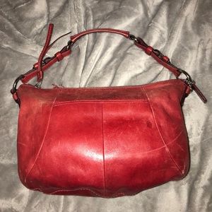 red coach bag
